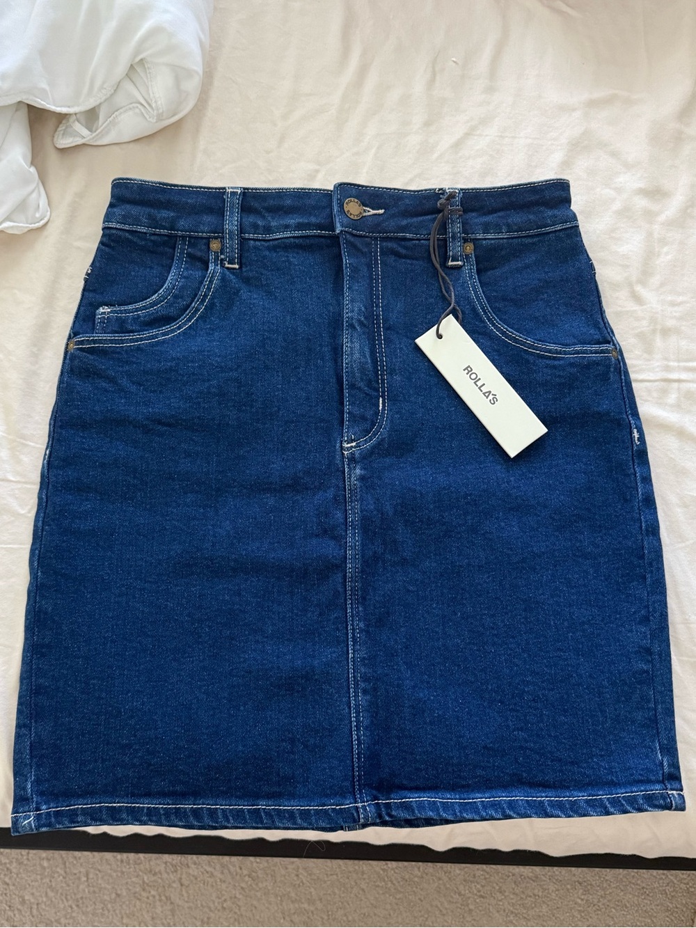 ROLLA'S Deep Blue Denim Pencil Skirt